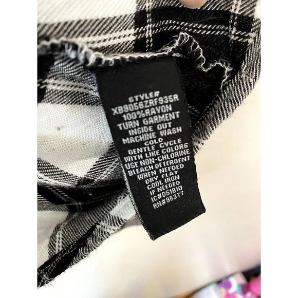 Sanctuary Tartan Plaid Boyfriend Flannel Shirt Womens Small Soft Cotton - Picture 9 of 9